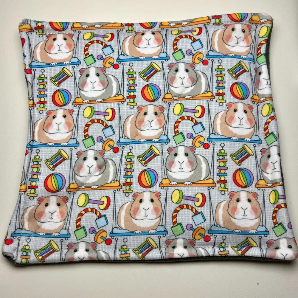 Guinea Pig P Piddle Pads Washable Fleece 12” Pair Lot 2 New Toys